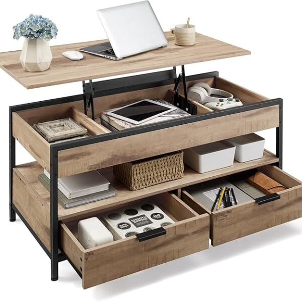Table Basse à Plateau Relevable VASAGLE Table Basse à Plateau Relevable VASAGLE
