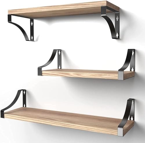 Étagères Murales Pipishell : Lot de 3 Pratiques Étagères Murales Pipishell : Lot de 3 Pratiques