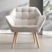 Fauteuil Scandinave en Lin Beige chairus