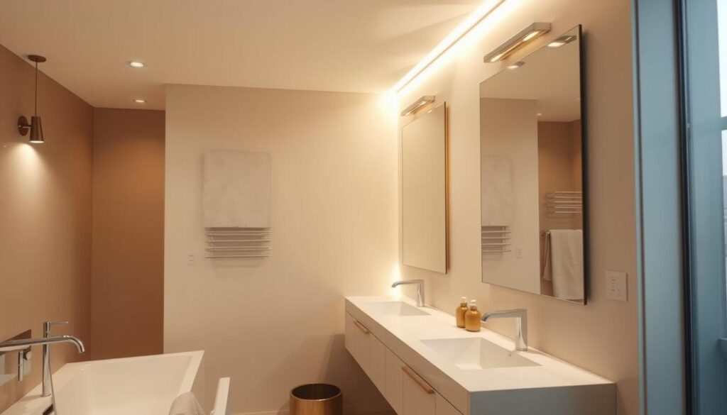Éclairage salle de bain moderne Éclairage salle de bain moderne
