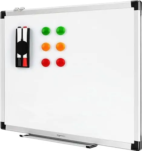 Tableau blanc magnétique 60 x 45 cm : Idéal pour bureau et maison !