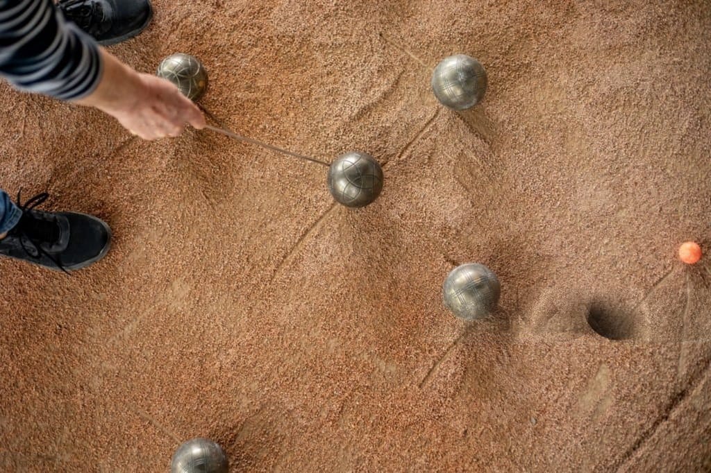 boules de pétanque intérieur