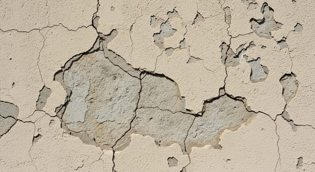 Crépi qui se décolle d'un mur crépi qui se décolle