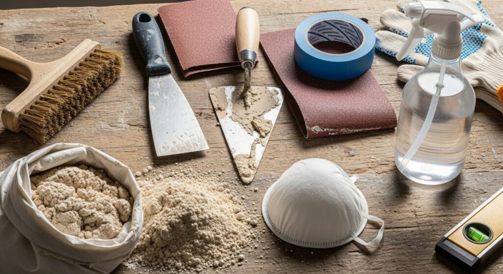 Outils et produits nécessaires pour la réparation de crépi Outils et produits nécessaires pour la réparation de crépi