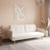 Canapé clic clac bouclette blanc design Canapé clic clac bouclette blanc design
