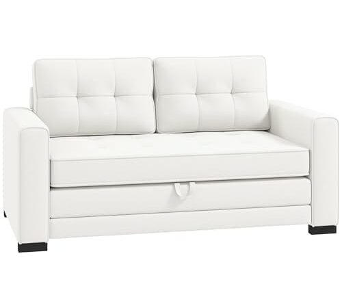 Canapé Convertible 2 Places Blanc Moderne Canapé Convertible 2 Places Blanc Moderne