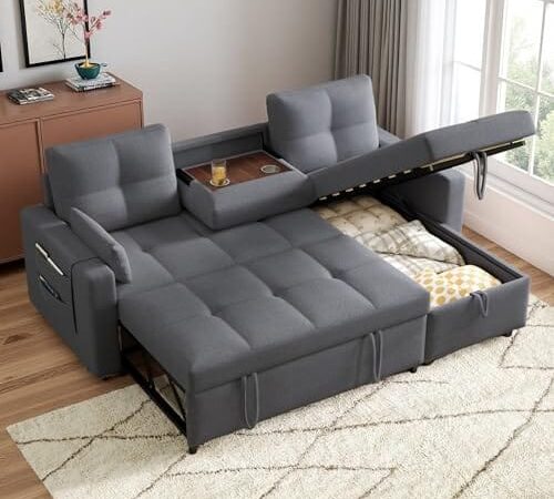 Canapé d'angle convertible avec rangement intégré Canapé d'angle convertible avec rangement intégré