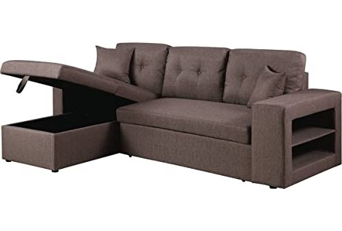 Canapé d'angle convertible Axel taupe 3 places Canapé d'angle convertible Axel taupe 3 places