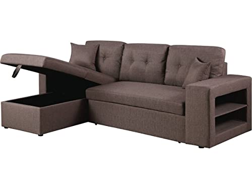 Canapé d'angle convertible Axel taupe 3 places Canapé d'angle convertible Axel taupe 3 places