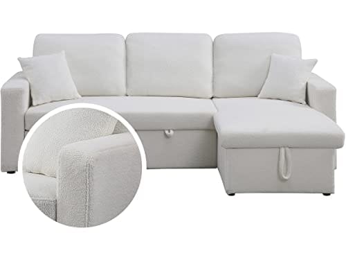 Canapé d'angle convertible blanc 3 places Canapé d'angle convertible blanc 3 places