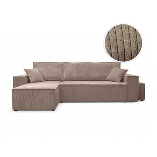 Canapé d'angle convertible Farah en velours Canapé d'angle convertible Farah en velours