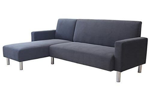 Canapé d'angle réversible Rio en tissu gris