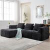 Canapé U 3 Places Design Moderne Noir Canapé U 3 Places Design Moderne Noir