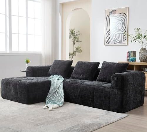 Canapé U 3 Places Design Moderne Noir Canapé U 3 Places Design Moderne Noir