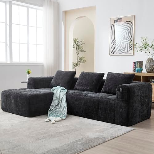 Canapé U 3 Places Design Moderne Noir Canapé U 3 Places Design Moderne Noir