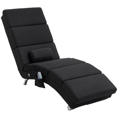 Fauteuil Relax Massant avec Chauffage Noir Fauteuil Relax Massant avec Chauffage Noir