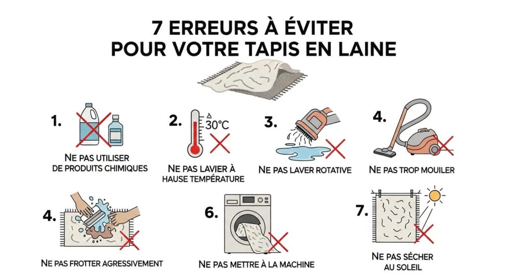 Erreurs de nettoyage pour un tapis en laine erreurs de nettoyage pour un tapis en laine