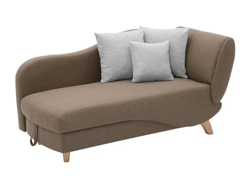 Méridienne Gauche Convertible Marron avec Coffre Méridienne Gauche Convertible Marron avec Coffre