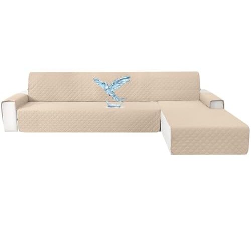 Housse Canapé d'Angle Imperméable Beige