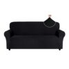 Housse de canapé 3 places extensible en jacquard Housse de canapé 3 places extensible en jacquard