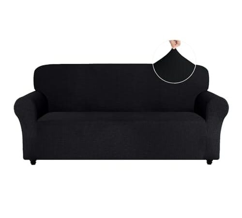 Housse de canapé 3 places extensible en jacquard
