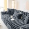 Housse de canapé d'angle en peluche
