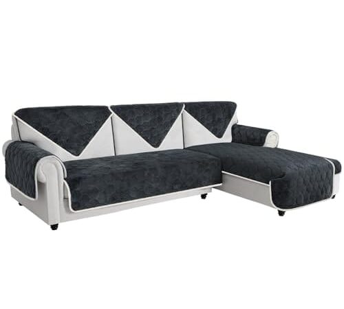 Housse de canapé en velours antidérapante 3 places