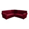 Housse de canapé en velours extensible 5 places Housse de canapé en velours extensible 5 places