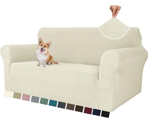 Housse de Canapé Extensible Beige 2 Places Housse de Canapé Extensible Beige 2 Places