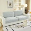 Housses de coussin en chenille gris clair Housses de coussin en chenille gris clair