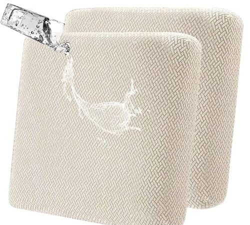 Housses de coussin imperméables beige - Lot de 2 Housses de coussin imperméables beige - Lot de 2