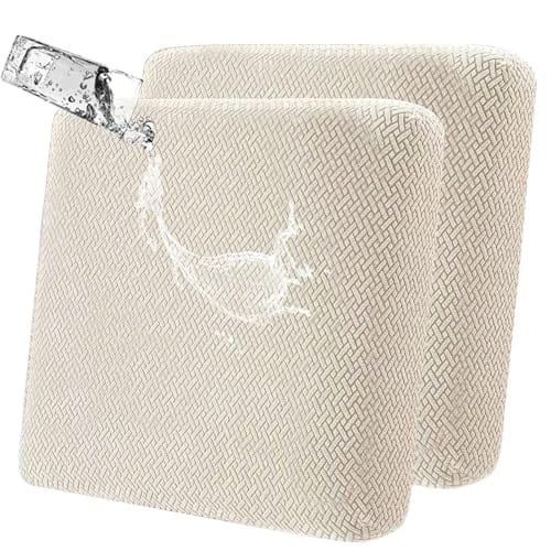 Housses de coussin imperméables beige - Lot de 2 Housses de coussin imperméables beige - Lot de 2