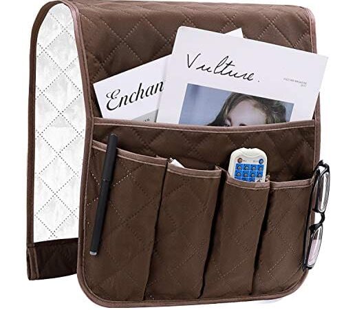 Organisateur Accoudoir Canapé Marron Pratique