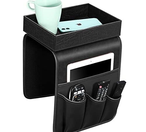 Organisateur Canapé avec Plateau Amovible Noir