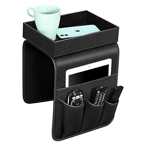 Organisateur Canapé avec Plateau Amovible Noir Organisateur Canapé avec Plateau Amovible Noir