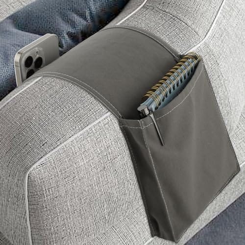 Organiseur d'accoudoir en tissu gris foncé Organiseur d'accoudoir en tissu gris foncé