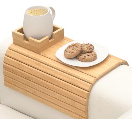Plateau Accoudoir Canapé Avec Porte-Gobelet