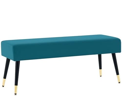 Banc Bout de Lit en Velours Vert Banc Bout de Lit en Velours Vert