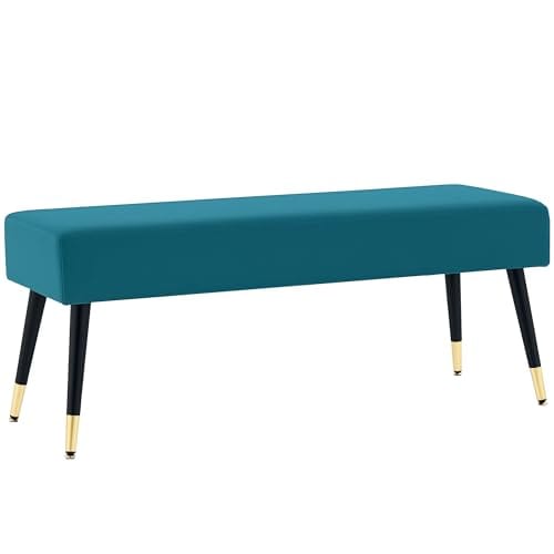 Banc Bout de Lit en Velours Vert Banc Bout de Lit en Velours Vert