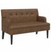 Banc Confortable en Similicuir Marron Banc Confortable en Similicuir Marron