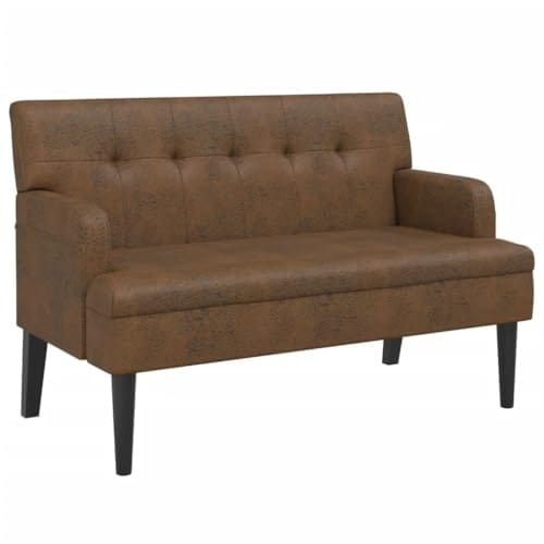 Banc Confortable en Similicuir Marron Banc Confortable en Similicuir Marron