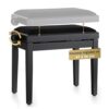 Banc de Piano Réglable Noir Mat Banc de Piano Réglable Noir Mat