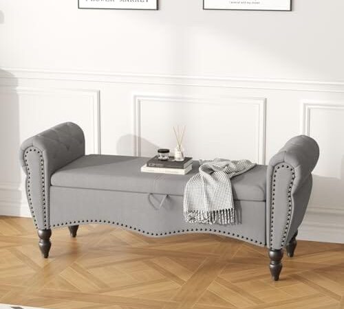 Banc de Rangement Élégant avec Accoudoirs Banc de Rangement Élégant avec Accoudoirs