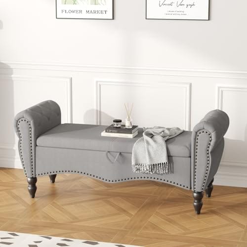 Banc de Rangement Élégant avec Accoudoirs