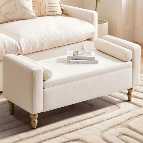 Banc de Rangement Élégant avec Coussin Banc de Rangement Élégant avec Coussin