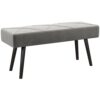 Banc en Tissu Velours HOMCOM Banc en Tissu Velours HOMCOM