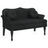 Banc en Velours Noir avec Coussins Banc en Velours Noir avec Coussins