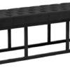 Banc Polson en Velours Noir Moderne Banc Polson en Velours Noir Moderne