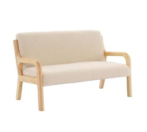 Banquette scandinave enfant en bois beige Banquette scandinave enfant en bois beige
