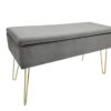 Banquette Scarlett avec rangement en velours
